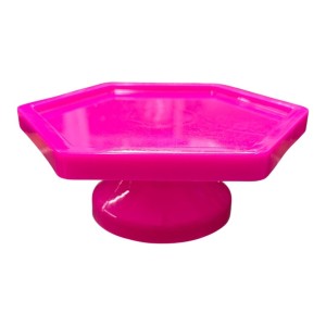 PORTA-DOCE SEXTAVADO C/PÉ PINK NEON