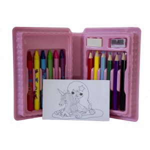 ESTOJO 18 PEÇAS ROSA