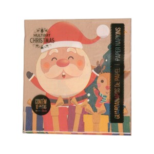 GUARDANAPO NATAL PAPAI NOEL E RENA