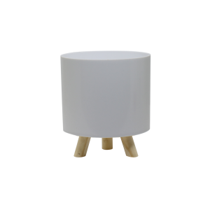 CACHEPOT RETRÔ 15 CM  BRANCO