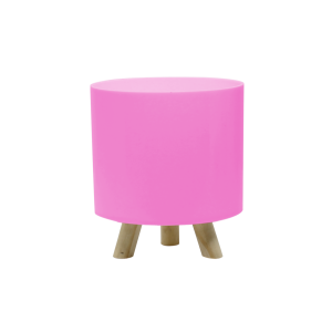 CACHEPOT RETRÔ 15 CM ROSA CLARO